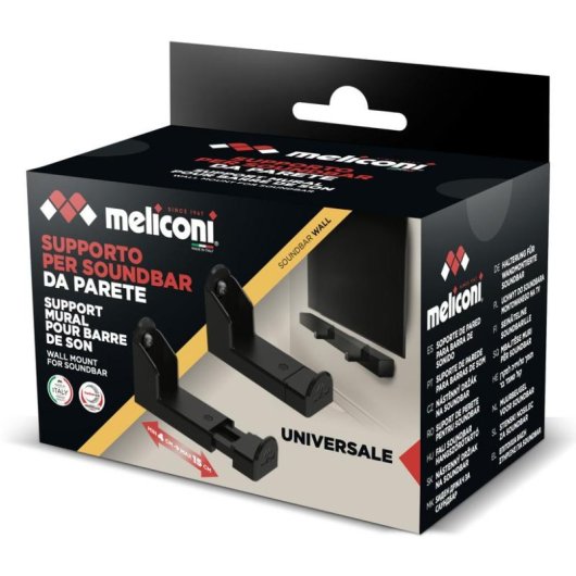 Suporte de Parede Meliconi 480530 Plástico Preto Capacidade 10 kg Pack 2