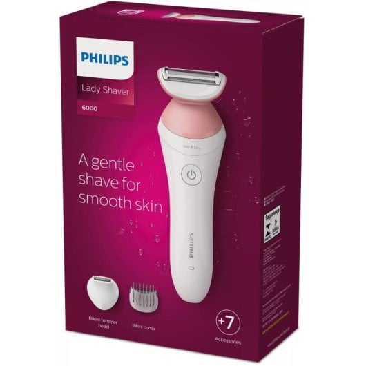 Maquinilha de Depilação Philips 6000 series Lady Shaver BRL146/00 Sem fios Wet&Dry