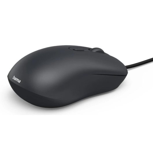 Maus Hama CM-200 USB 1600DPI Schwarz Leise Klicks Gummierte Griffe