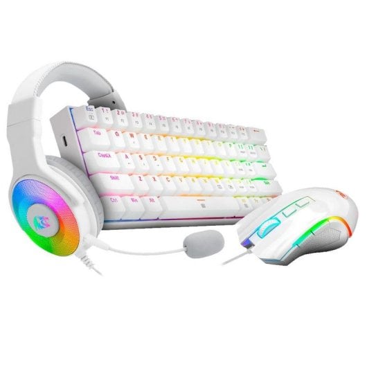 Tastiera REDRAGON S129W Combo meccanica 60% RGB con mouse e cuffie gaming