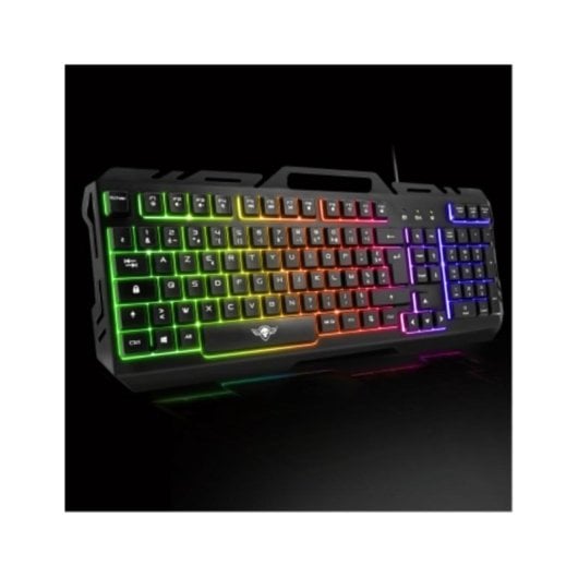 Teclado Spirit of Gamer PRO MKH5 membrane AZERTY RGB avec souris, casque et tapis