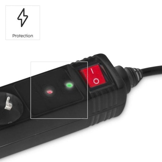 Steckdosenleiste Hama 00223153 6 Steckplätze mit Überspannungsschutz und Schalter