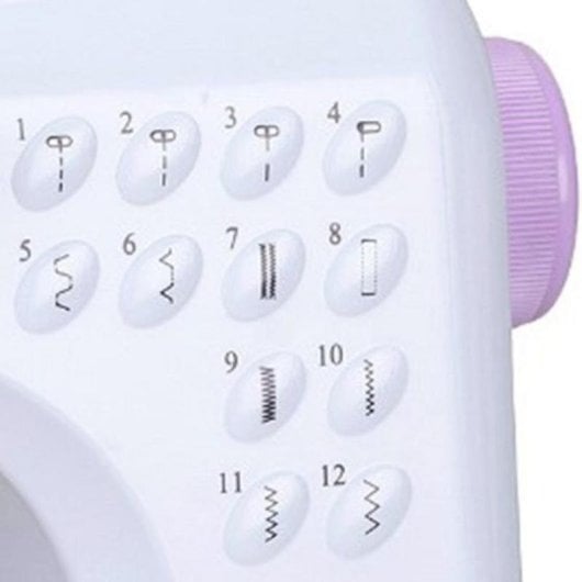 Máquina de Costura Emerio SEW-121820 Semiautomática 12 Pontos Azul/Branco