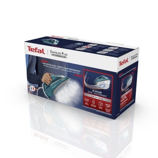Plancha Tefal EasyGliss Plus FV5737 Durilium 2500W 220g/min Turquesa
