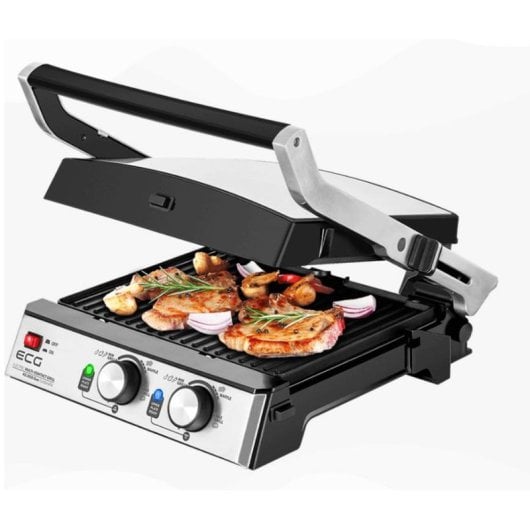 Gril électrique ECG KG 2033 acier inoxydable surface 290 x 230 mm 2000W