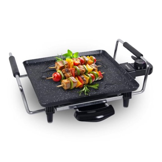 Piastra elettrica SOGO BAR-SS-1217 rivestimento ceramico marmo 1200W 27x27cm