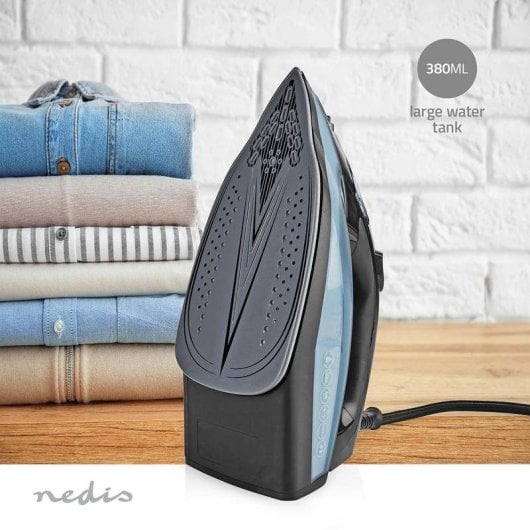 Plancha Nedis IRON2000 suela cerámica 2600W vapor continuo 0,32L azul