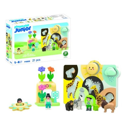 Set de juguete Playmobil Junior 71655 Animales Salvajes 7 Figuras Plástico Multicolor