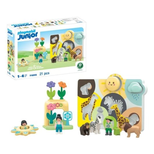 Set de juguete Playmobil Junior 71655 Animales Salvajes 7 Figuras Plástico Multicolor