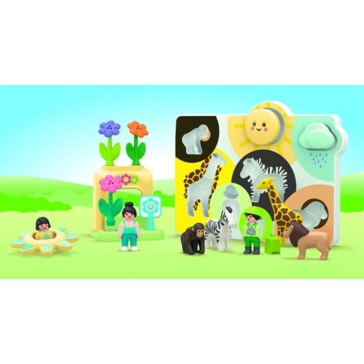 Set de juguete Playmobil Junior 71655 Animales Salvajes 7 Figuras Plástico Multicolor