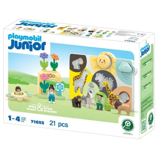 Set de juguete Playmobil Junior 71655 Animales Salvajes 7 Figuras Plástico Multicolor