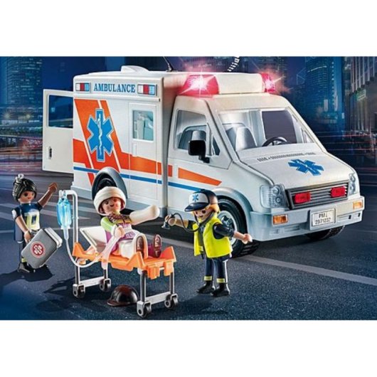 Set de Juguete Playmobil Ambulancia Multicolor con 3 Figuras y Accesorios