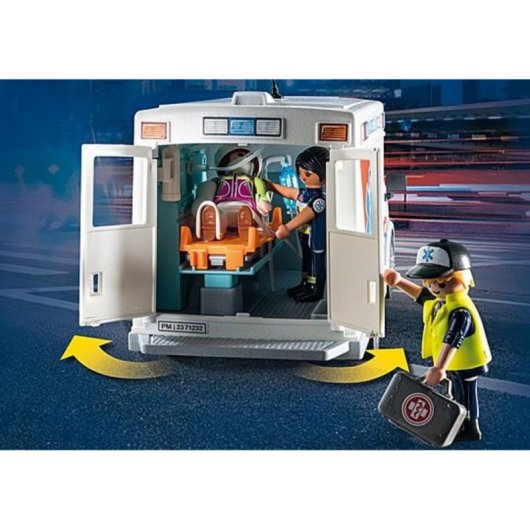 Set de Juguete Playmobil Ambulancia Multicolor con 3 Figuras y Accesorios