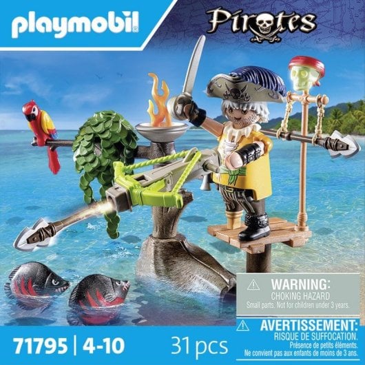 Conjunto de Brinquedo Playmobil Pirates 71795 Pirata 31 Peças Multicor