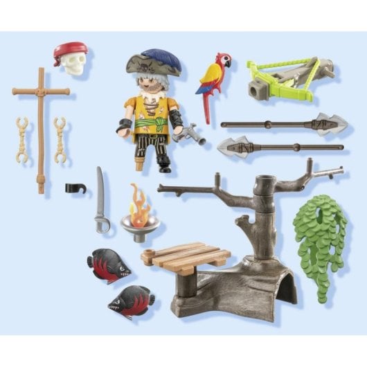 Conjunto de Brinquedo Playmobil Pirates 71795 Pirata 31 Peças Multicor