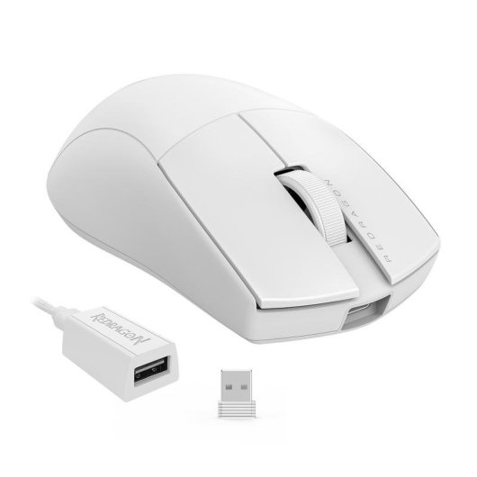 Ratón Redragon M916 LIT Inalámbrico 4000DPI Blanco Ultraligero 3 Modos