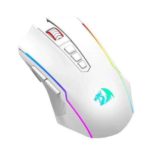 Rato REDRAGON M914W-RGB NIX Wireless + Bluetooth + USB-C 1000Hz Branco RGB 9 Botões
