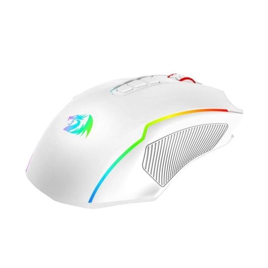 Rato REDRAGON M914W-RGB NIX Wireless + Bluetooth + USB-C 1000Hz Branco RGB 9 Botões