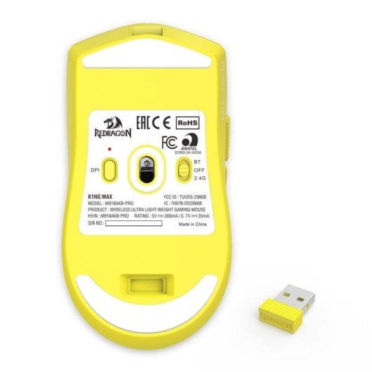 Rato REDRAGON M918-AKG-PRO K1NG PRO MAX Wireless Bluetooth 26000DPI Multicolor Ultra Leve