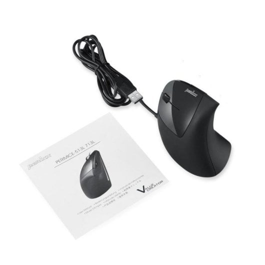 Rato Perixx PERIMICE-513 L USB 1600 DPI Preto Vertical para Esquerda 6 Botões