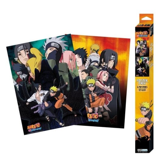 Póster ABYSTYLE ABYDCO726 Naruto Shippuden 2 Unidades Multicolor 170 g/m²
