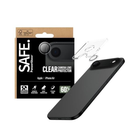 Protecteur d'objectif PanzerGlass SAFE. by pour iPhone Air Transparent