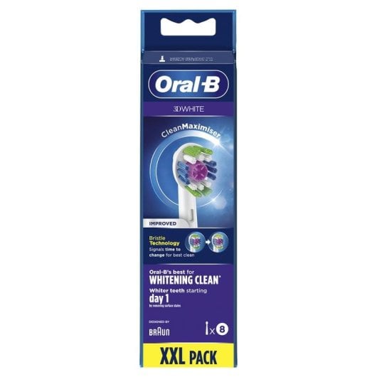 Cabeça de Escova Oral-B 3D White 80339420 8 Unidades Branco Compatível