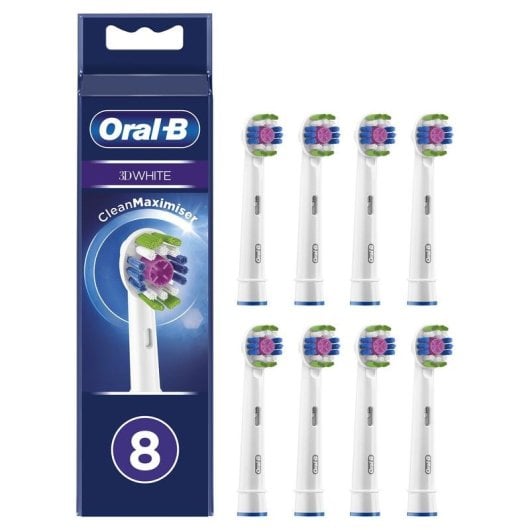 Cabeça de Escova Oral-B 3D White 80339420 8 Unidades Branco Compatível