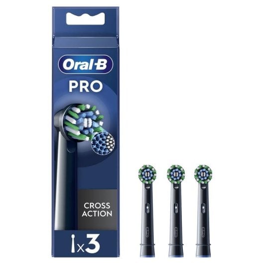 Testina Oral-B Pro Cross Action Nero Compatibile 3D 2D Confezione 3 Pezzi
