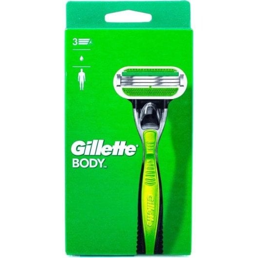Máquina de Barbear Corporal Gillette BODY Lâminas Extraíveis Seco e Molhado 3 Lâminas
