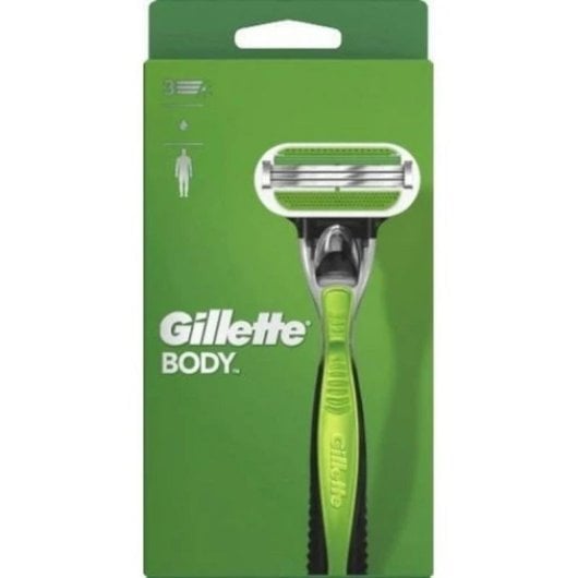 Maquinilla de barbear Gillette BODY 3 lâminas tira lubrificante preta/verde