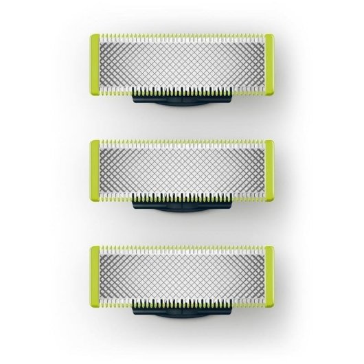 Lames de Rasoir Visage Philips OneBlade QP230/50 3 Têtes Acier Inoxydable