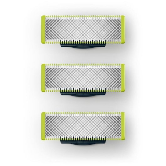 Lames de Rasoir Visage Philips OneBlade QP230/50 3 Têtes Acier Inoxydable