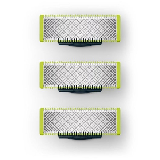 Lames de Rasoir Visage Philips OneBlade QP230/50 3 Têtes Acier Inoxydable