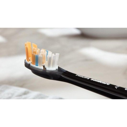 Recargas Escovas Dentes Philips Sonicare Premium All-in-One HX9092/88 2 Unidades Suave Preto