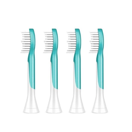 Brosse Philips HX6044/90 Sonicare For Kids Pack 4 têtes Souple Bleu Blanc