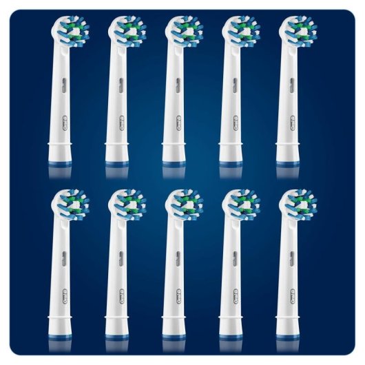 Cabezal Oral-B 81665364 Pack 10 unidades Azul Blanco Compatible Eléctrico