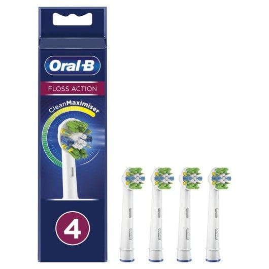 Testina Oral-B FlossAction 80339419 4 pezzi Bianco Argento Compatibile