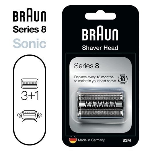 Cabeça de Barbear Braun Series 8 Cassette 83M Prata Compatível Series 8