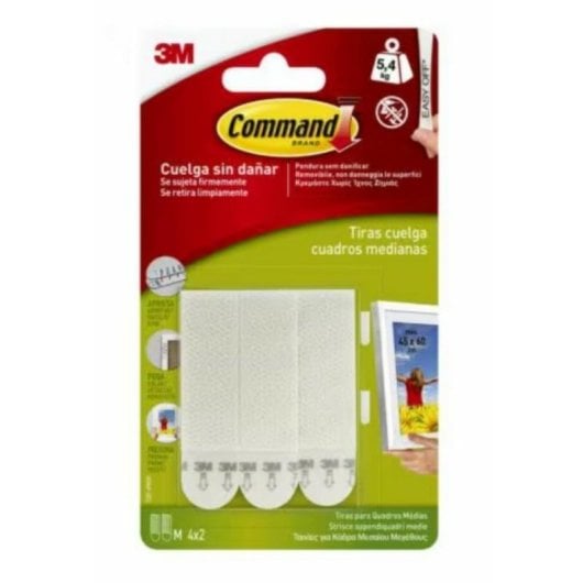 Etiqueta de Montagem Command 17201-4PK Branco 19mm x 70mm Interior 4 Unidades