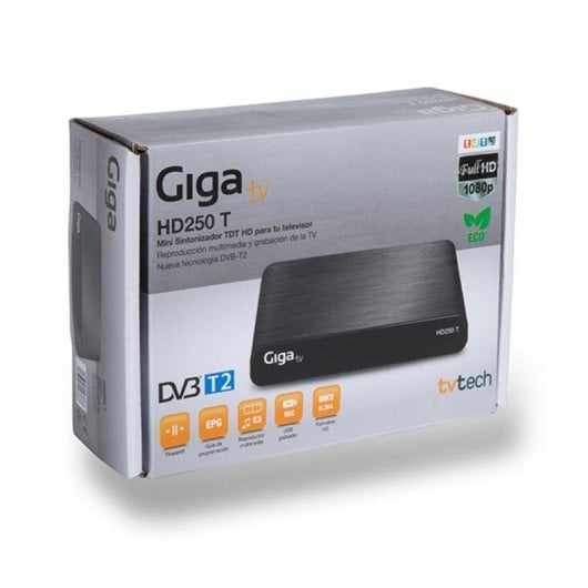 Decoder GIGATV GigaTV HD250 T Full HD DVB-T2 HDMI Registrazione USB