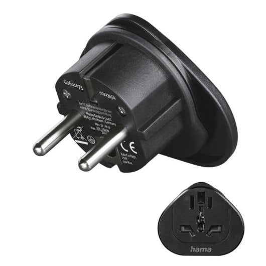 Steckdosenadapter Hama 00223454 1 Steckplatz Universal für Typ E/F mit CE-Zertifikat