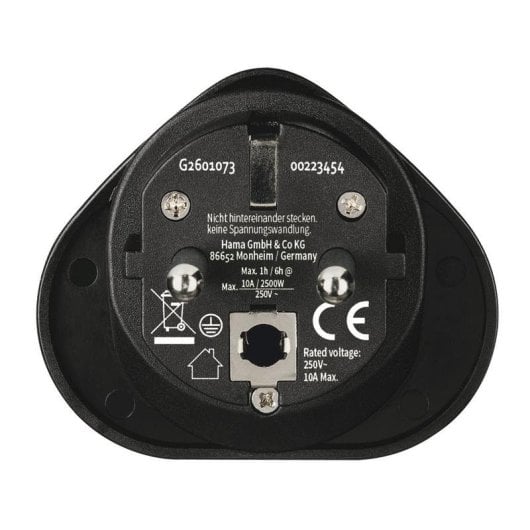 Steckdosenadapter Hama 00223454 1 Steckplatz Universal für Typ E/F mit CE-Zertifikat