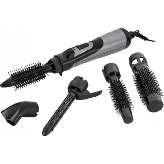 Escova de ar quente ECG HK1050 1000W 1,8m Preto Prata