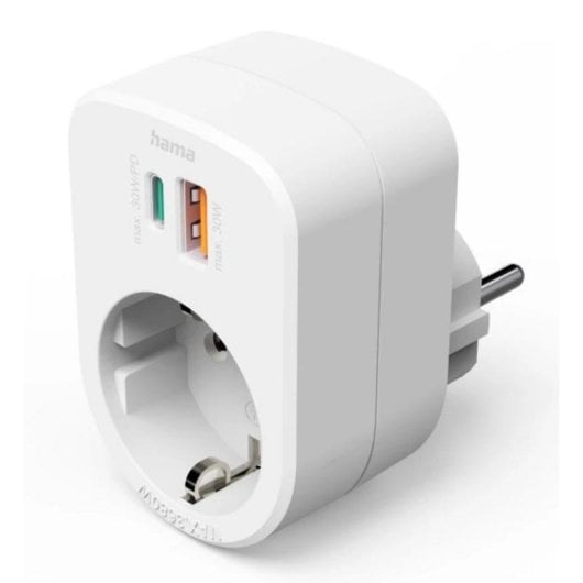 Régua de tomadas Hama 00223343 1 Tomada 1 USB-A 1 USB-C Power Delivery Proteção
