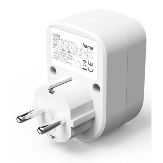 Régua de tomadas Hama 00223343 1 Tomada 1 USB-A 1 USB-C Power Delivery Proteção