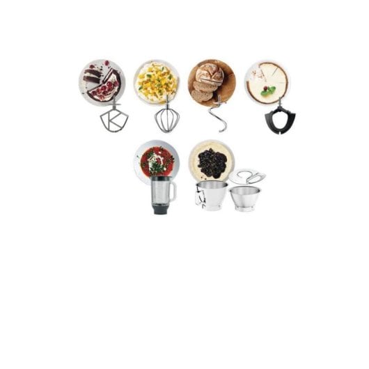 Procesador de alimentos Kenwood KVC85.124SI 5L 1200W báscula integrada plata