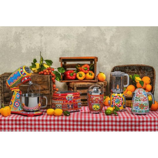 Batedeira Smeg SMF03DGEU Stand Mixer Multicolor 800W 4,8L Edição Sicily is my Love