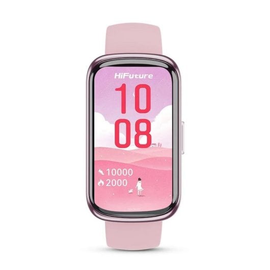 Hifuture EVO 2 Bluetooth 1,47'' IPS Rose Étanche IP68 Pulsomètre SpO2 Sport