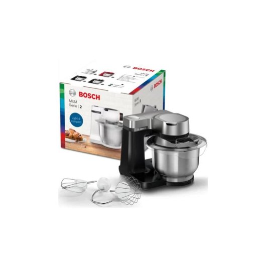 Robot culinaire Bosch Serie 2 MUMS2VM00 3,8 L 900 W acier inoxydable noir argent